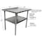 Bk Resources Work Table 16/304 Stainless Steel With Stainless Steel Shelf 36"Wx24"D CVT-3624 - alternate 6